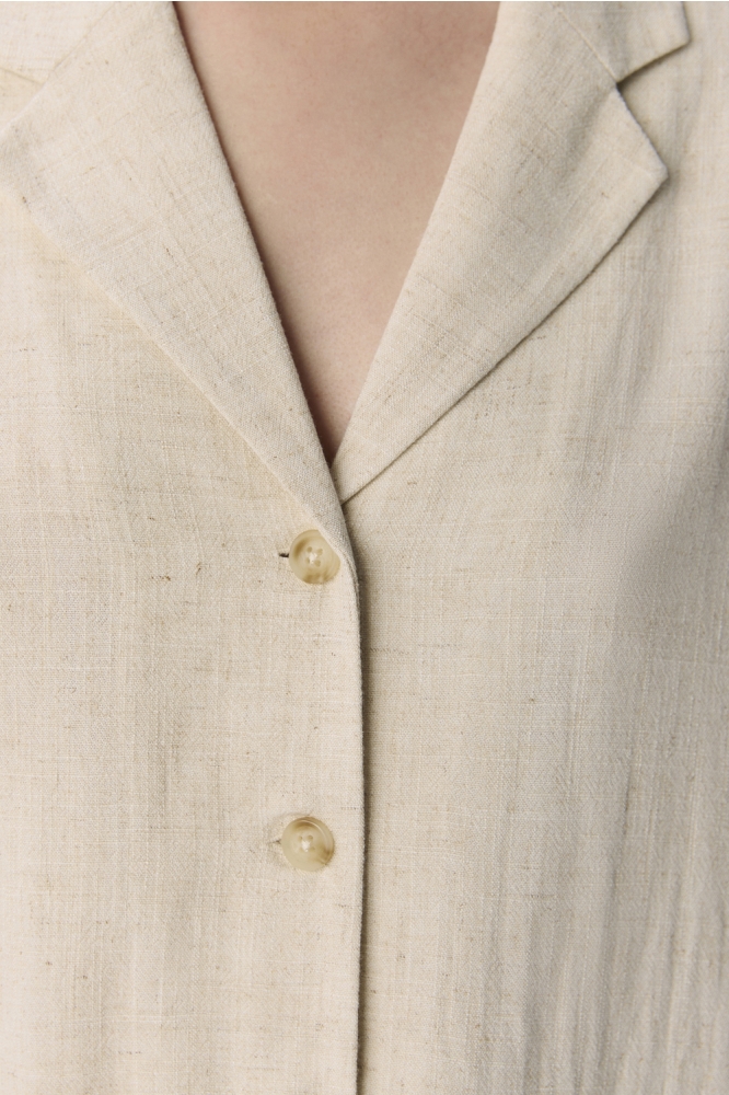 OBJSANNE S/S RE SHIRT NOOS 23045709 SANDSHELL